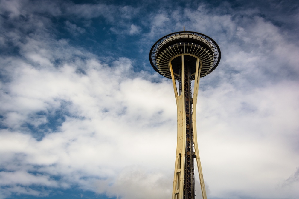 The Space Needle, in Seattle, Washington.